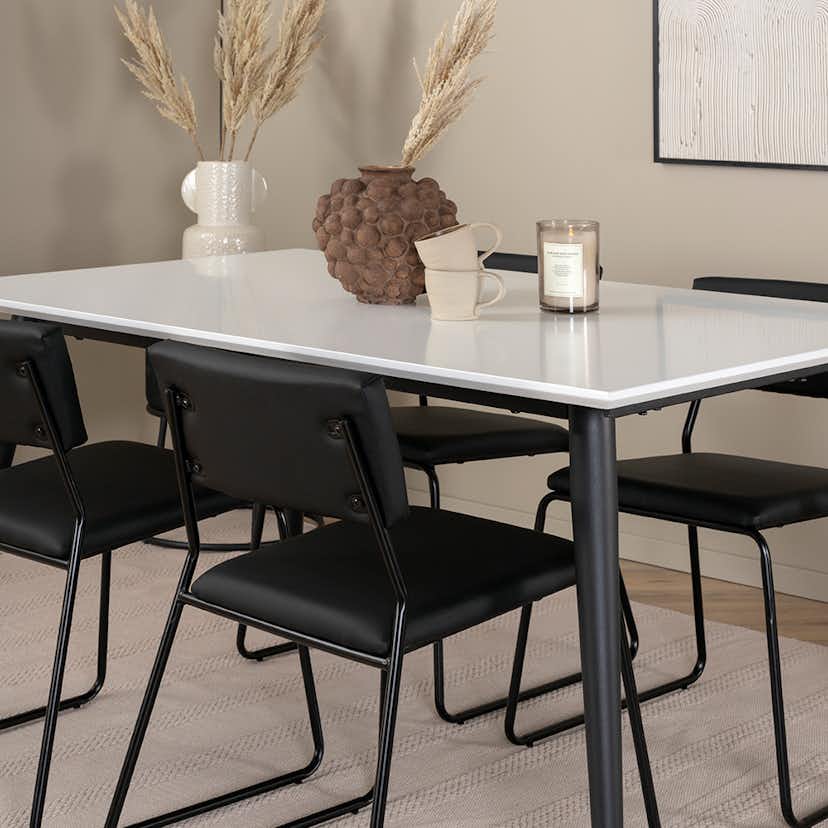 Matgrupp Venture Home Jolie med 4 Kungshamn Stolar Konstläder