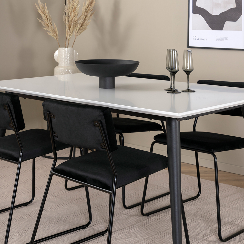 Matgrupp Venture Home Jolie med 4 Kungshamn Stolar Sammet