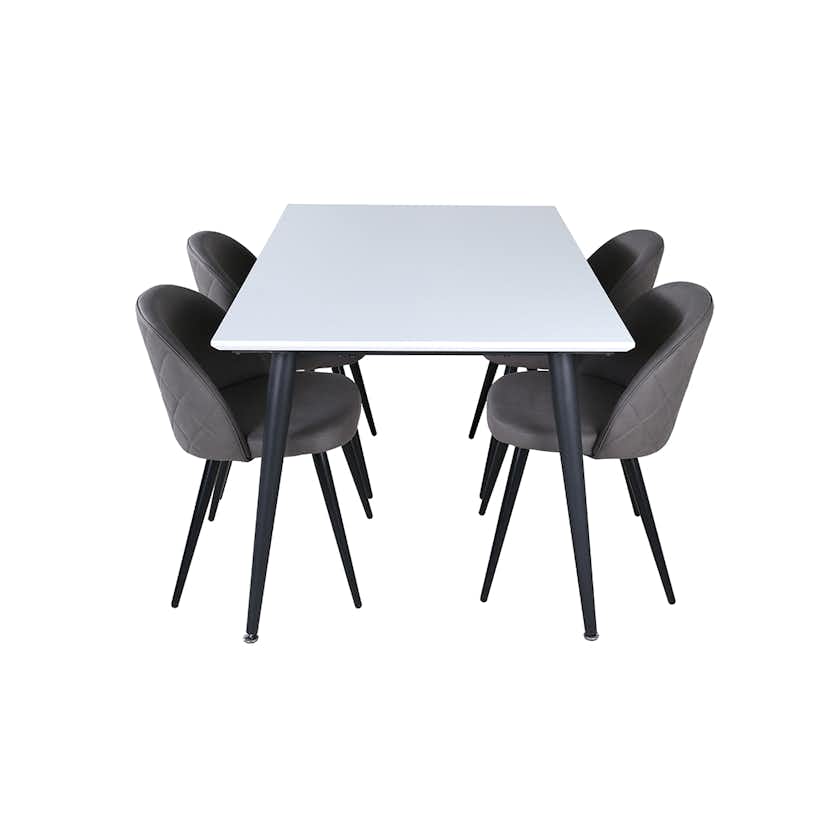 Matgrupp Venture Home Jolie med 4 Valentina Stitcthes Stolar Mikrofiber