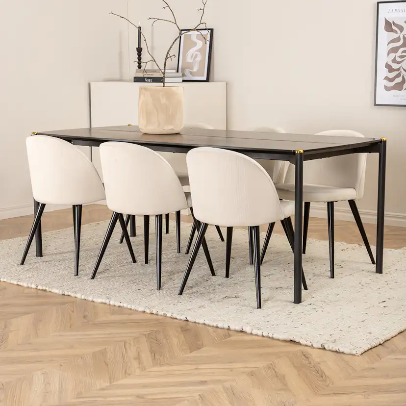 Matgrupp Venture Home Paris matbord och Valentina matstol