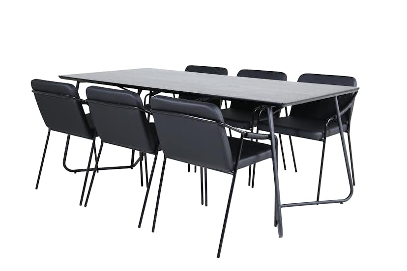 Matgrupp Venture Home Annika matbord och Tjärö matstol Svart