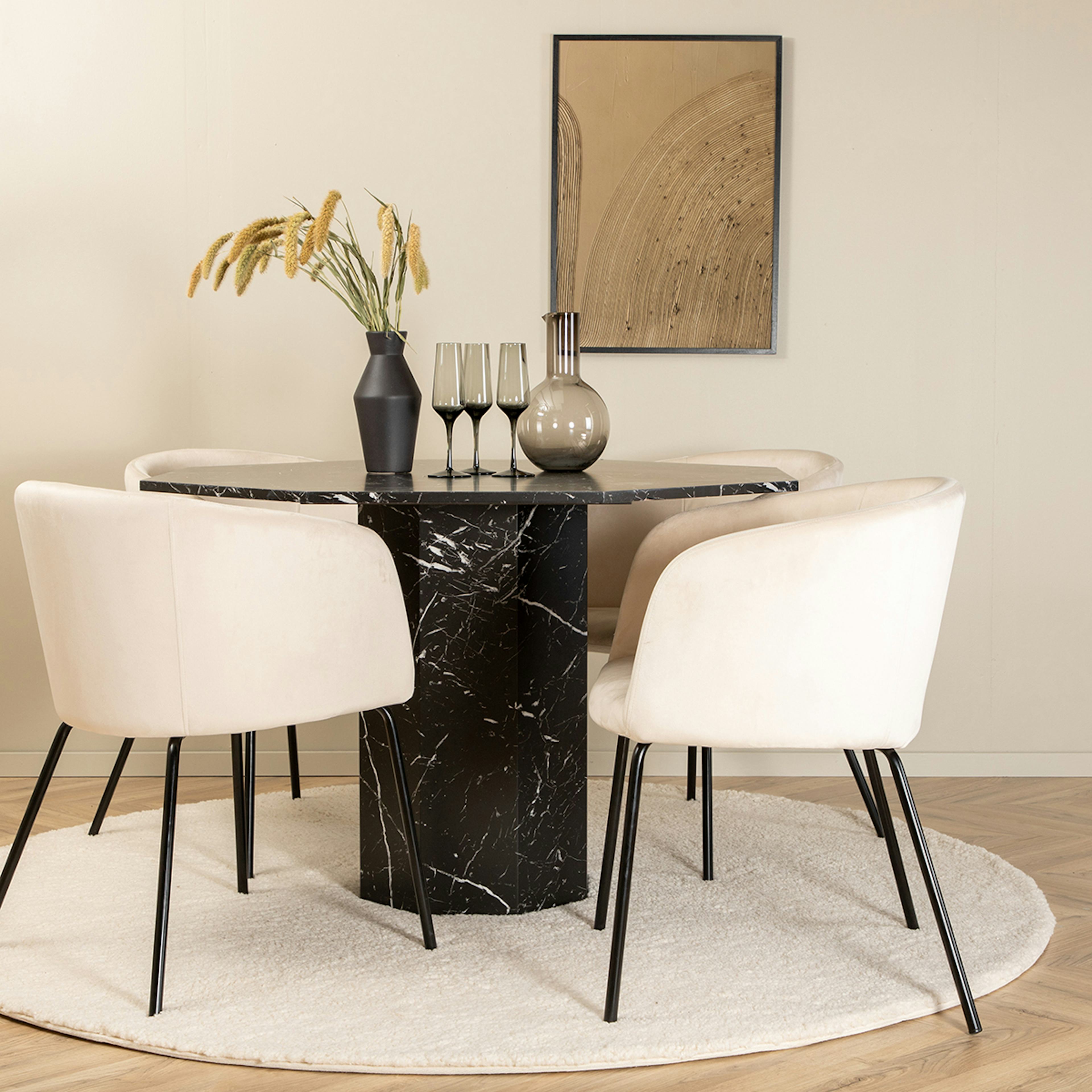 Matgrupp Venture Home Monte Carlo matbord och Bergen matstol