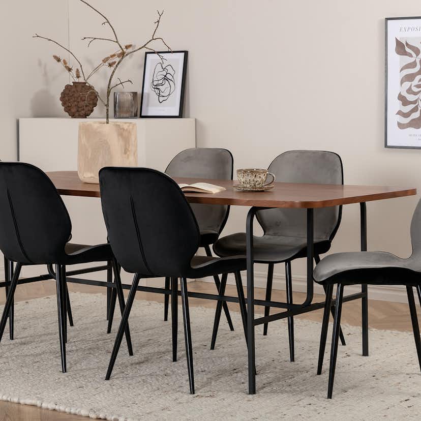 Matgrupp Venture Home Chicago matbord och Elisa matstol