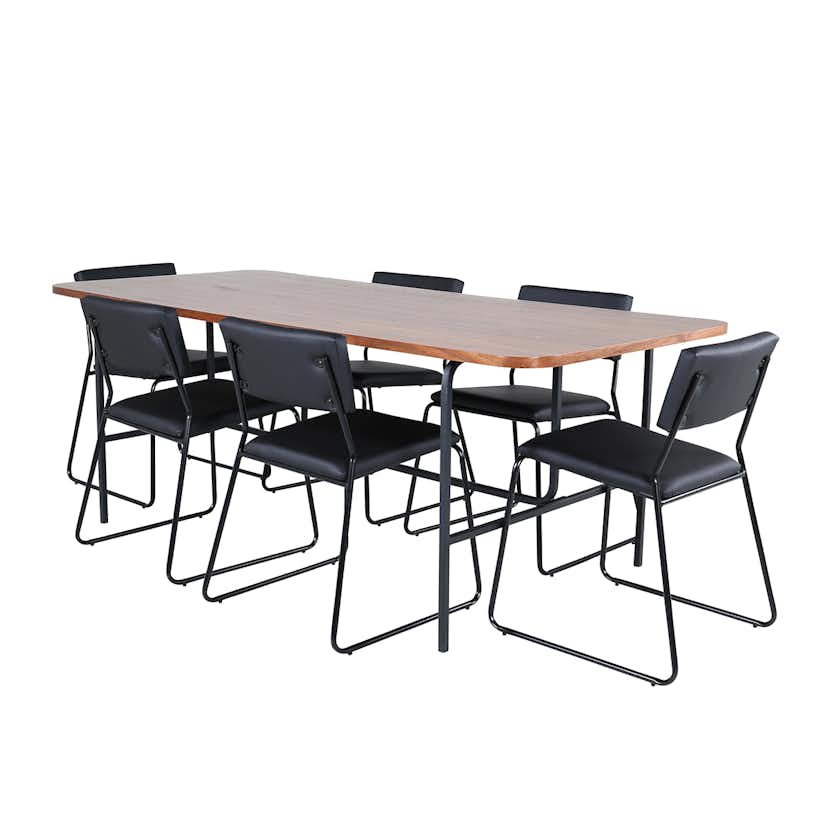 Matgrupp Venture Home Chicago matbord och Kungshamn matstol Brun