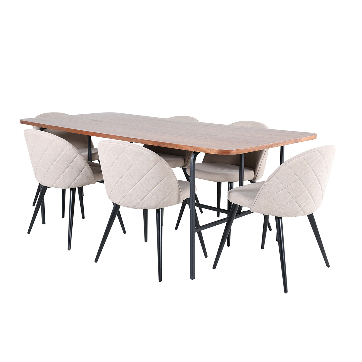 Matgrupp Venture Home Chicago matbord och Valentina Stitcthes matstol Brun