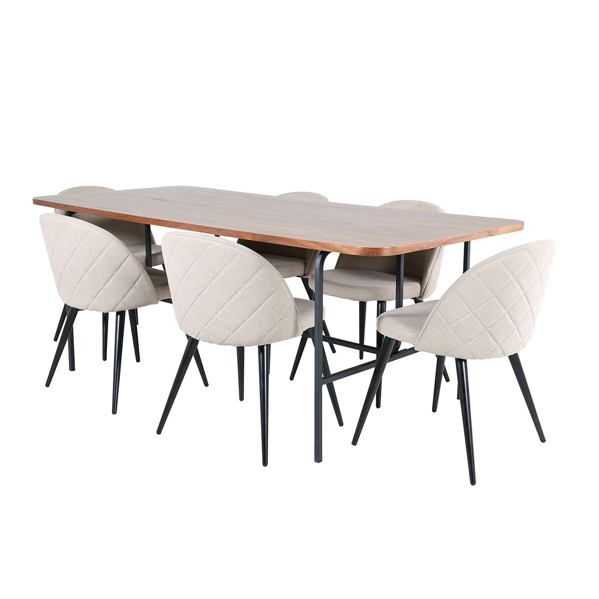 Matgrupp Venture Home Chicago matbord och Valentina Stitcthes matstol Brun