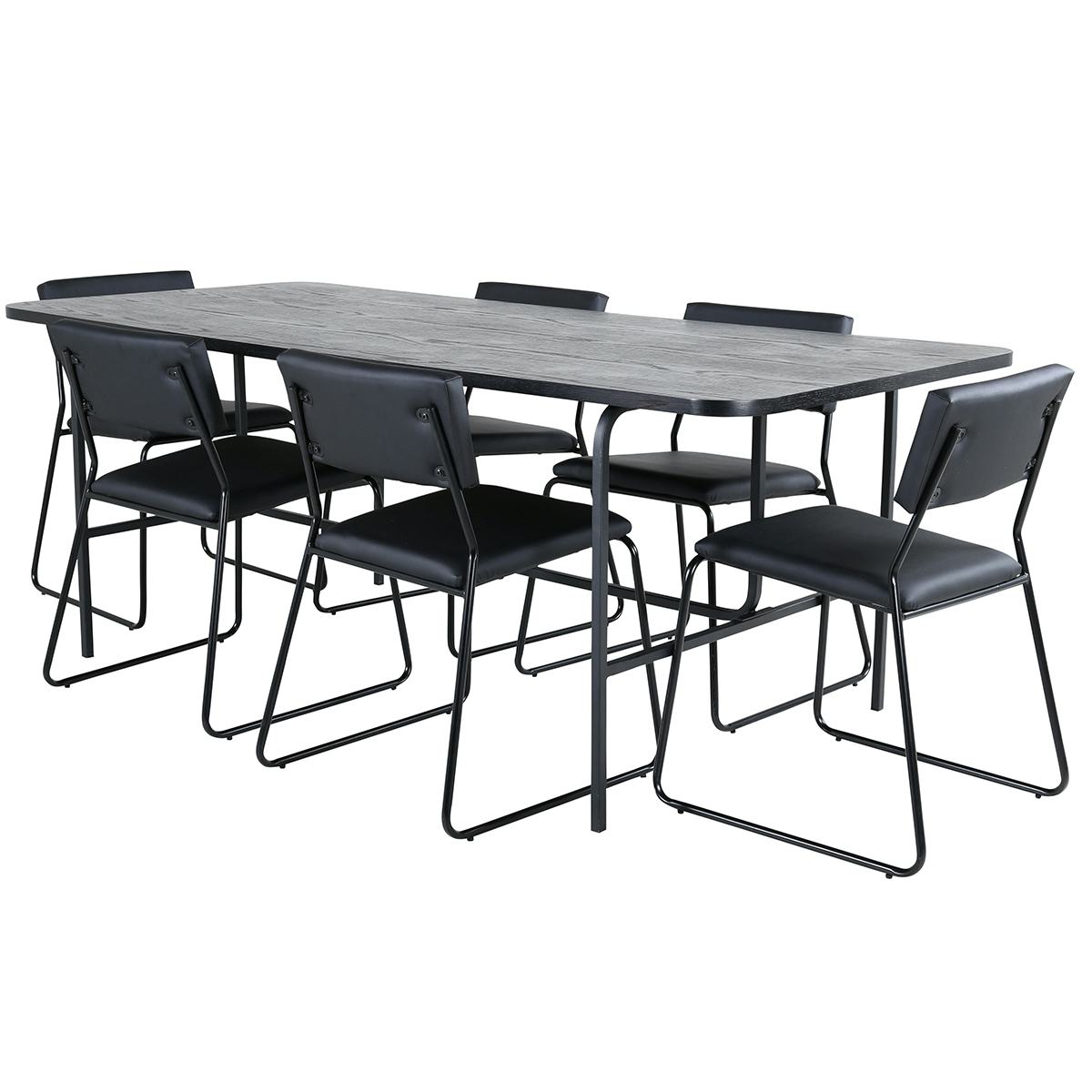 Matgrupp Venture Home Chicago matbord och Kungshamn matstol Svart