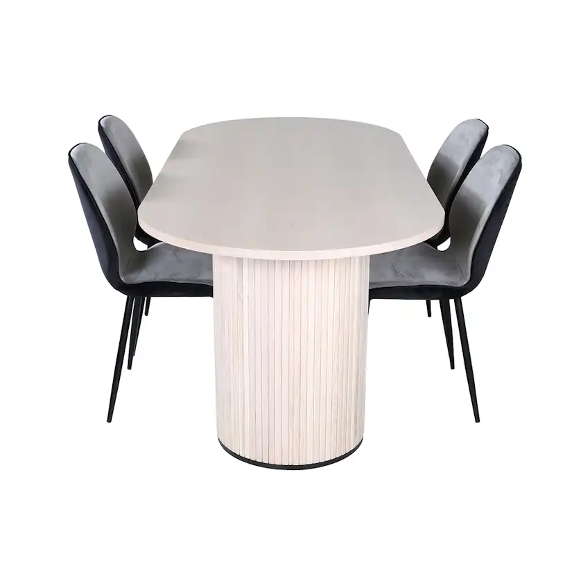 Matgrupp Venture Home Bianca matbord och Elisa matstol