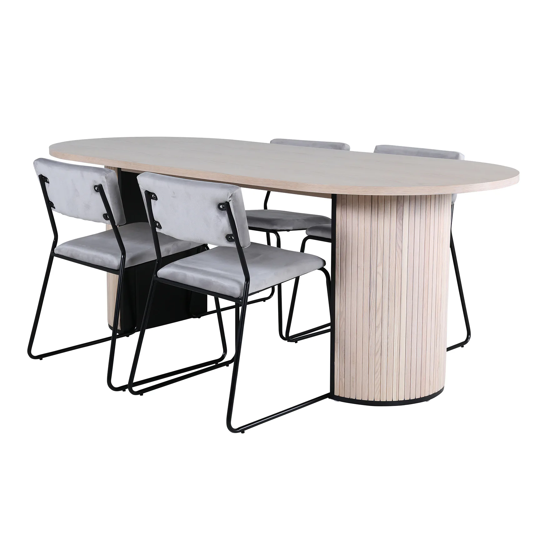 Matgrupp Venture Home med Ovalt Bianca Matbord och 4 Kungshamn Matstolar