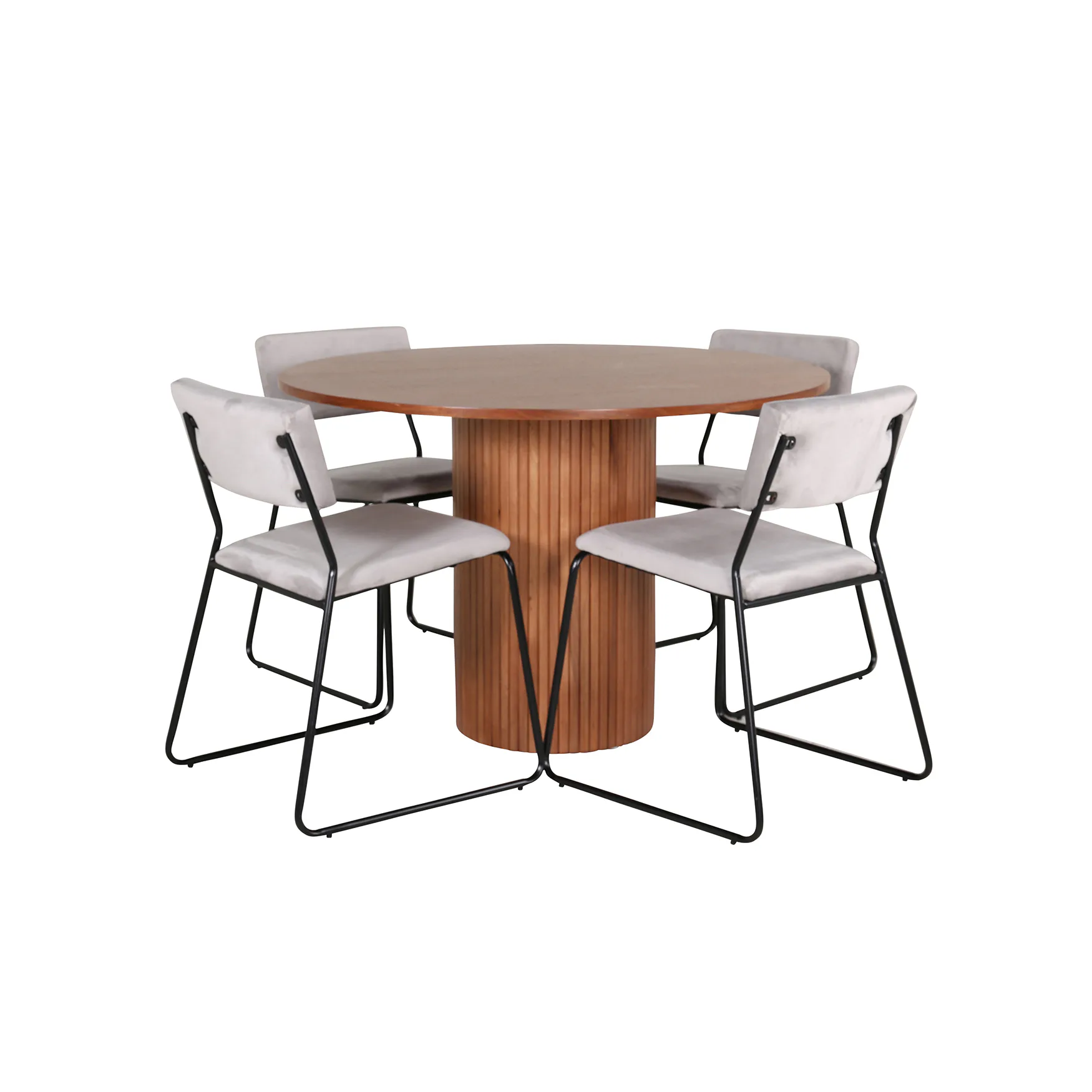 Valnöt/Ljusgrå/Svart