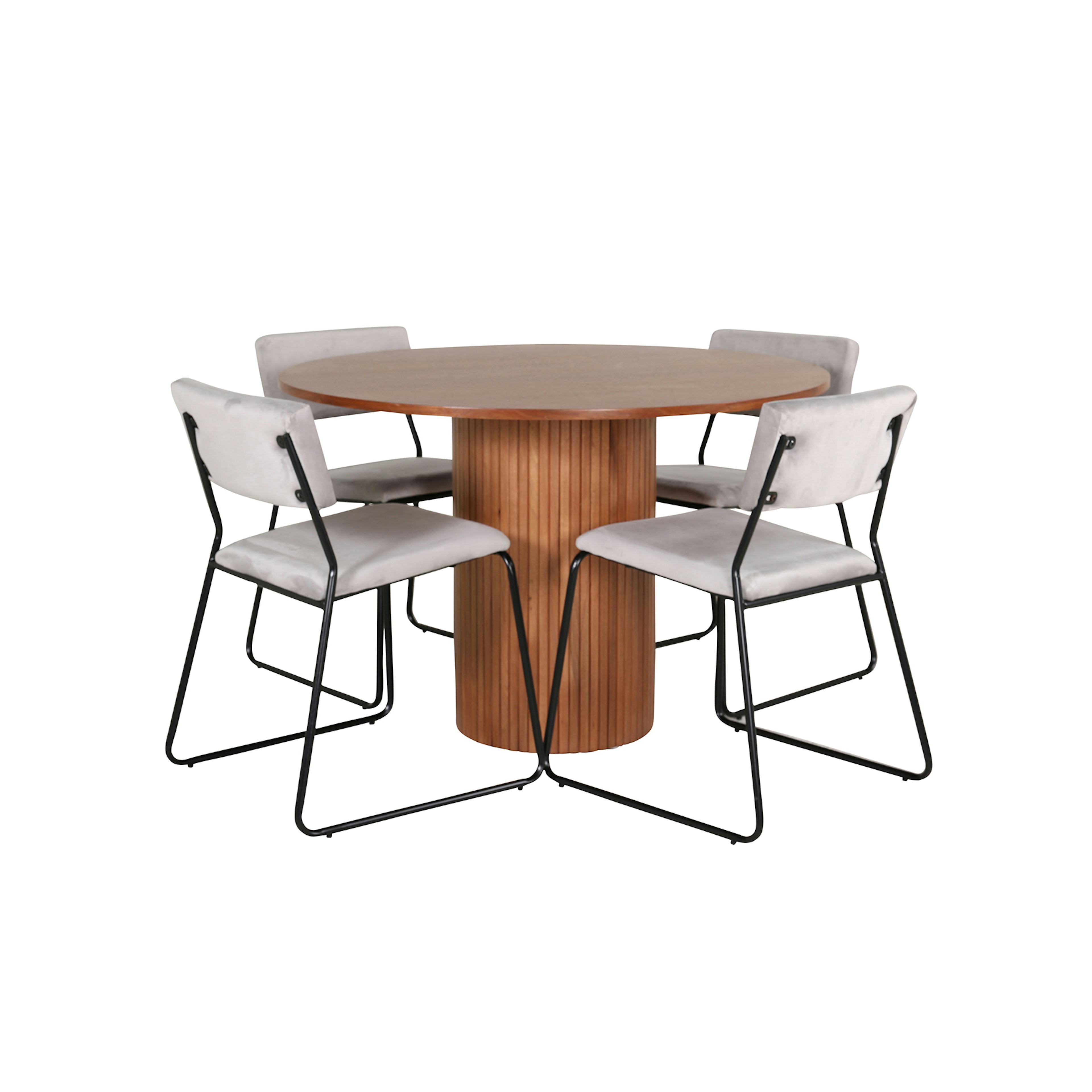 Valnöt/Ljusgrå/Svart