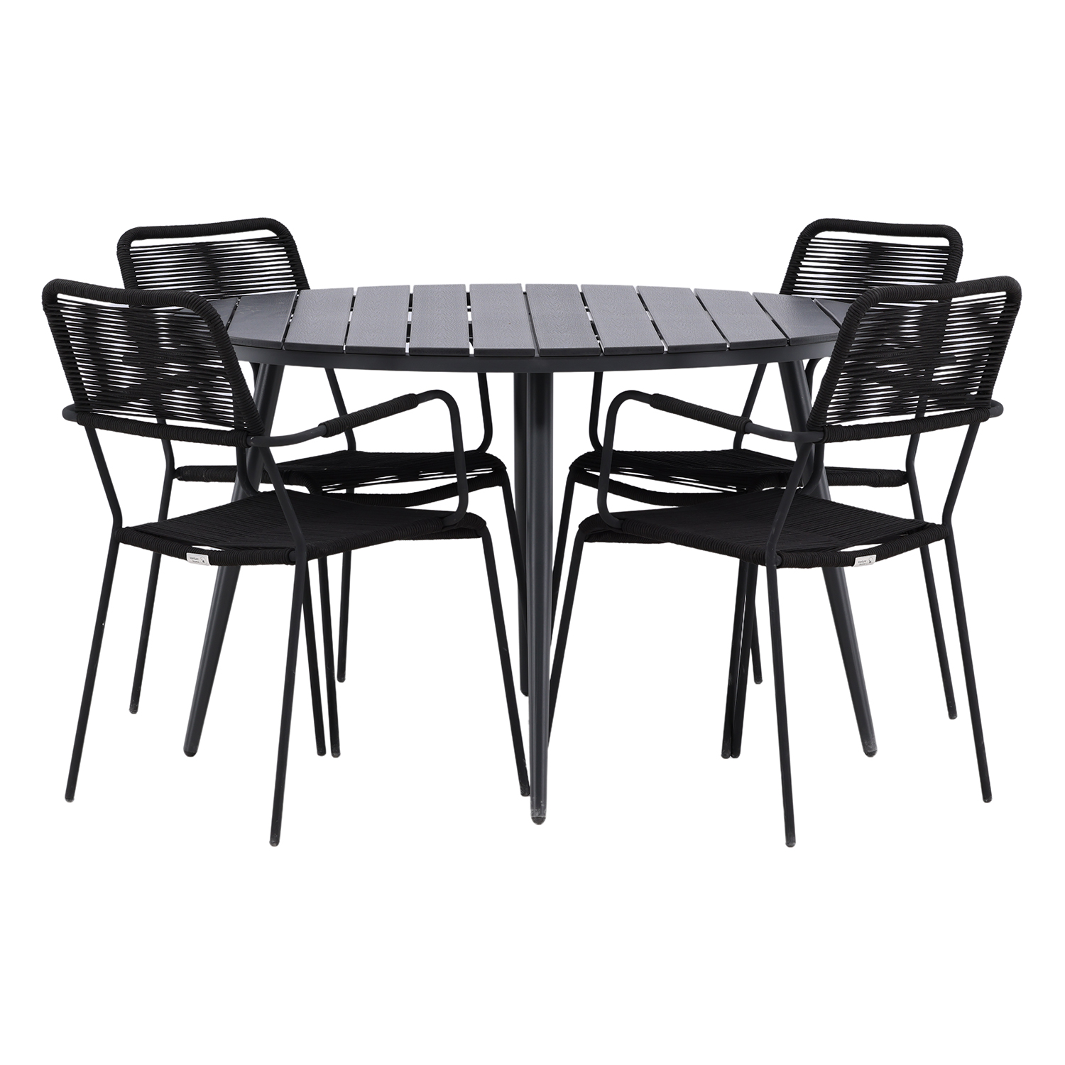 Matgrupp Utomhus Venture Home Break Ø120 med 4 Lindos KarmTrädgårdsstolar