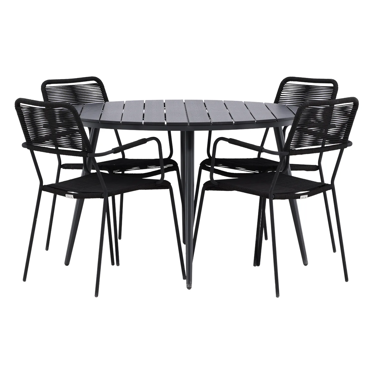 Matgrupp Utomhus Venture Home Break Ø120 med 4 Lindos KarmTrädgårdsstolar