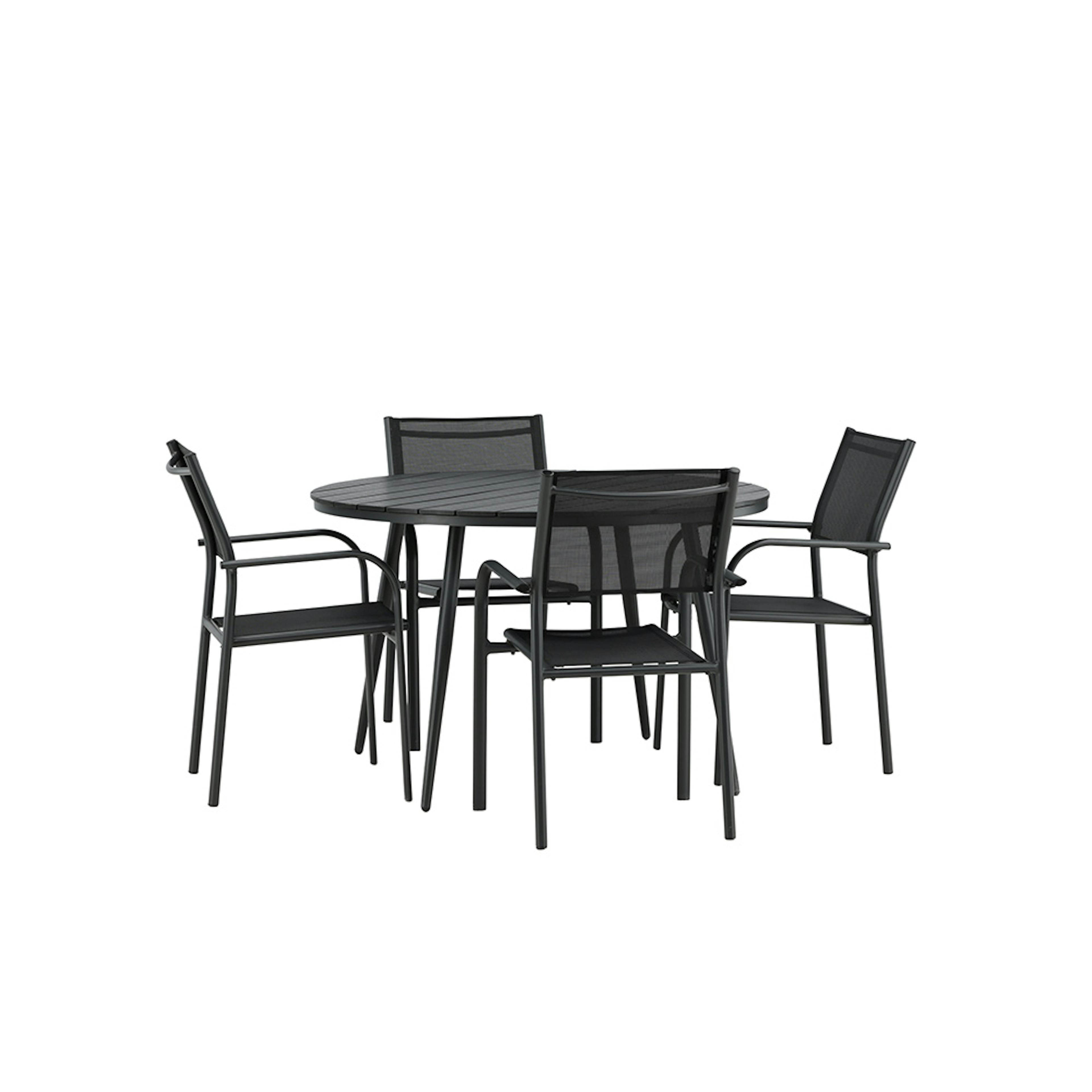 Matgrupp Utomhus Venture Home Break med 4 Santorini Trädgårdsstolar