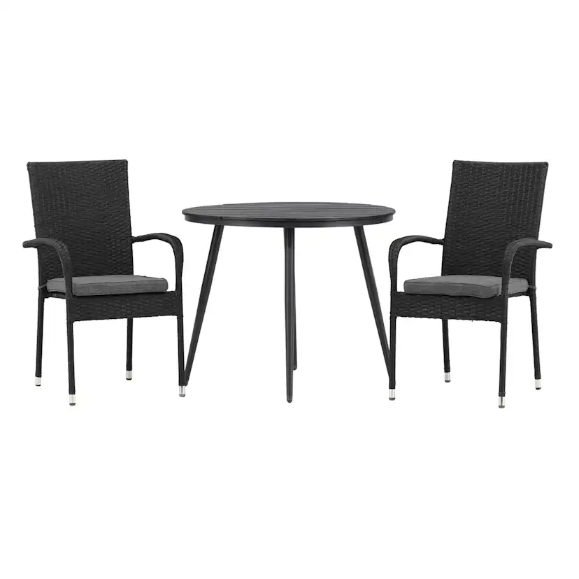 Matgrupp Utomhus Venture Home Break Ø90 med 2 Anna KarmTrädgårdsstolar