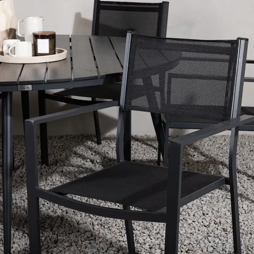 Matgrupp Venture Home Break Ø150 med 6 Copacabana Stapelstolar