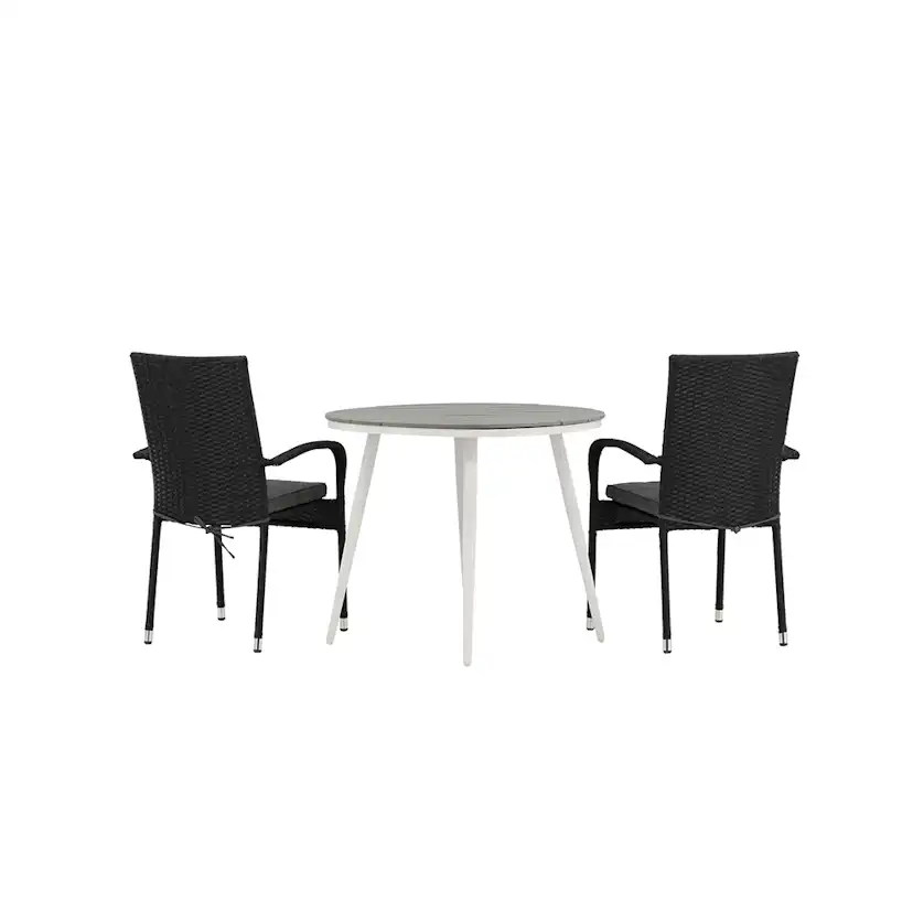 Cafégrupp Venture Home Break Ø90 cm med 2 Anna Stolar