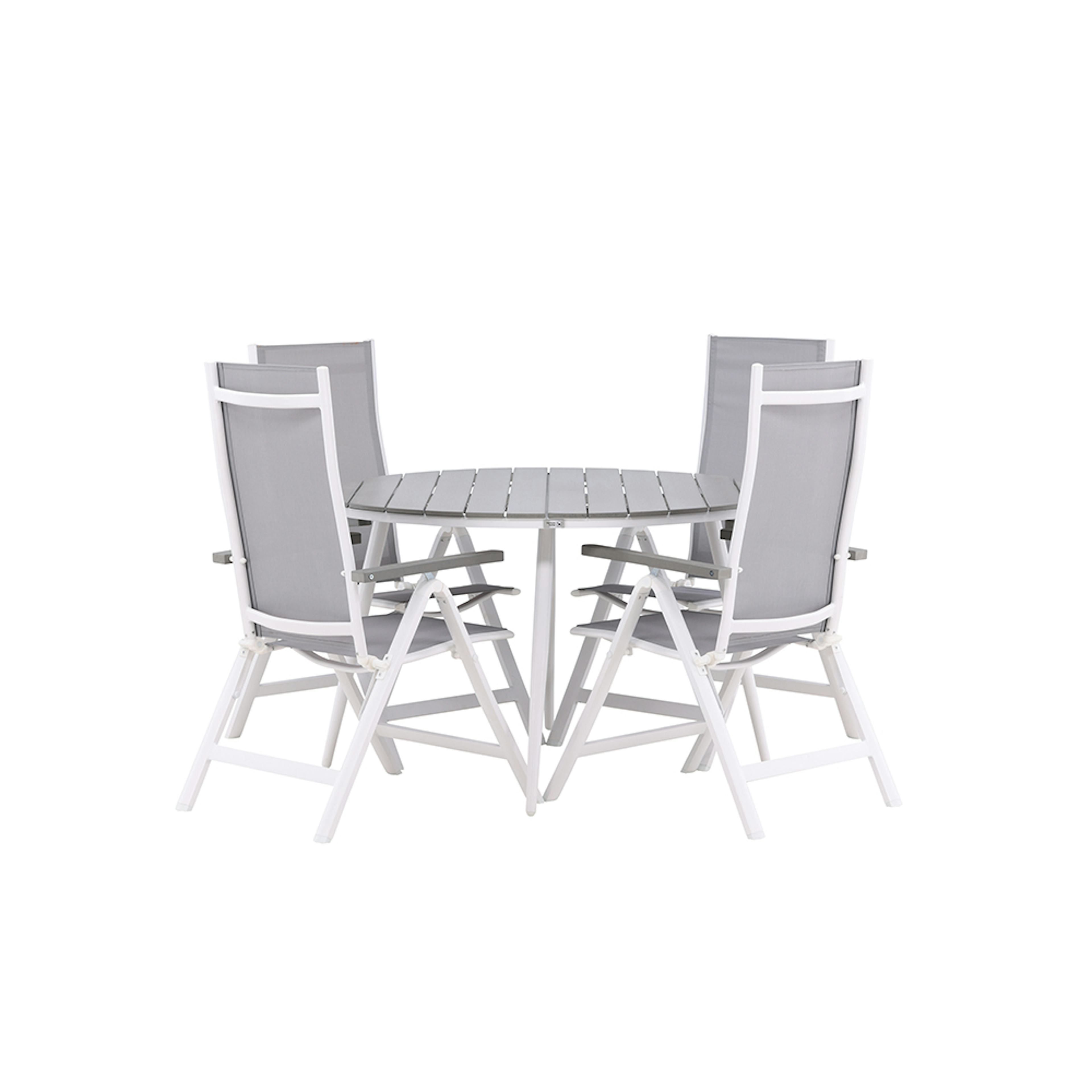 Matgrupp Venture Home Break Ø120 cm med 4 Albany Stolar