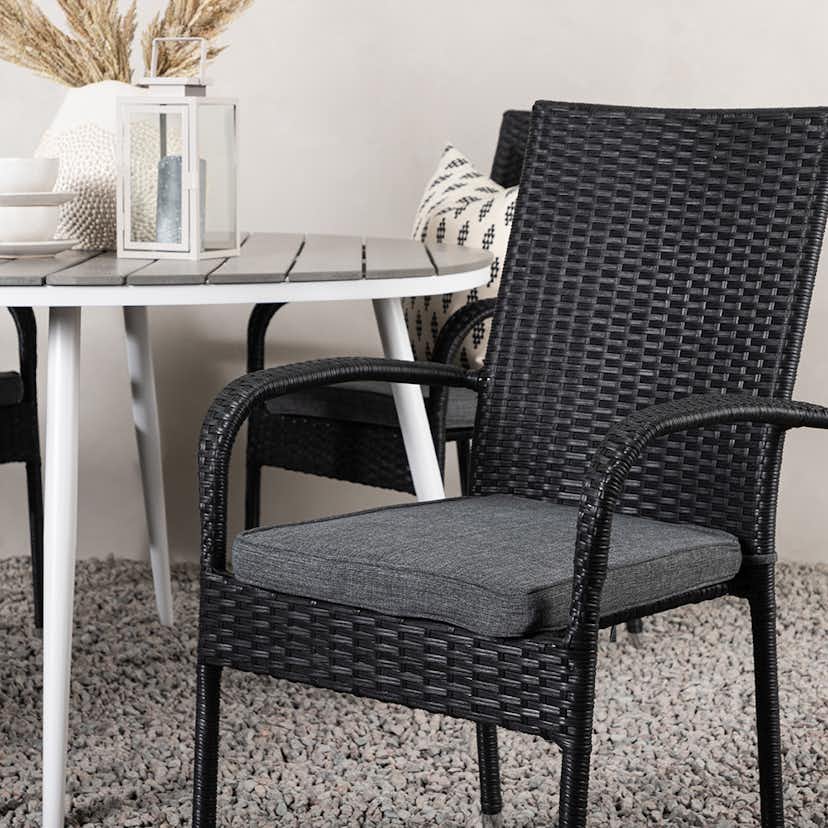 Matgrupp Venture Home Break Ø120 cm med 4 Anna Stolar