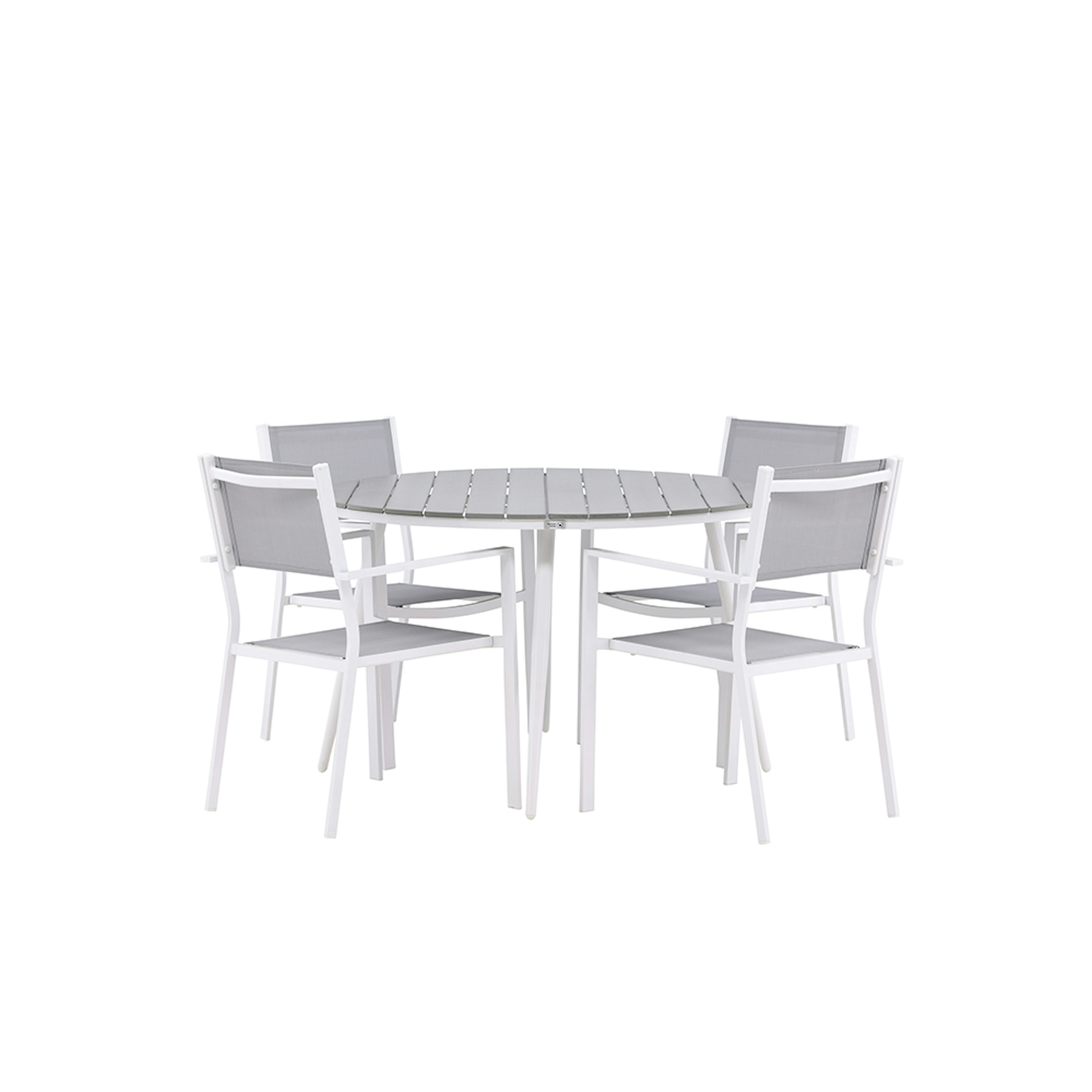 Matgrupp Venture Home Break Ø120 cm med 4 Copacabana Stolar