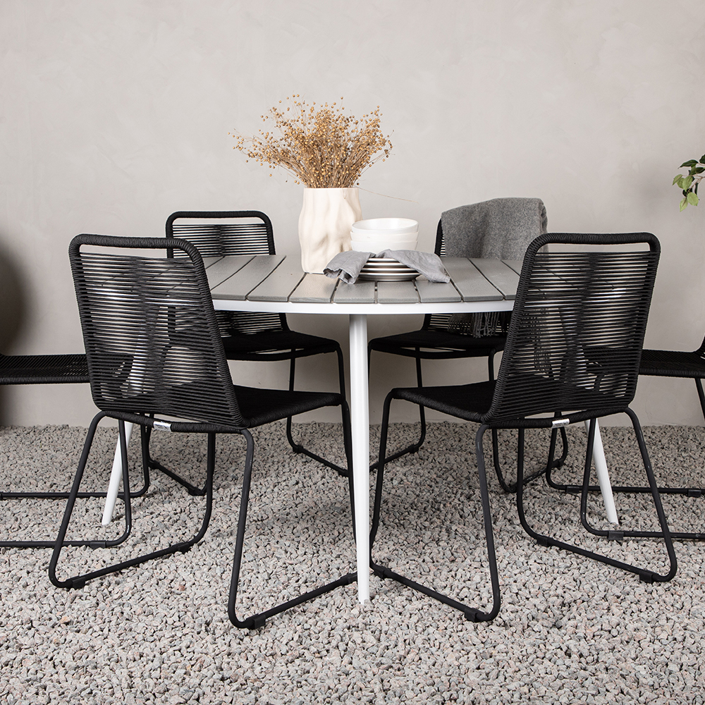 Matgrupp Utomhus Venture Home Break Ø150 cm med 6 Lindos Trädgårdsstolar