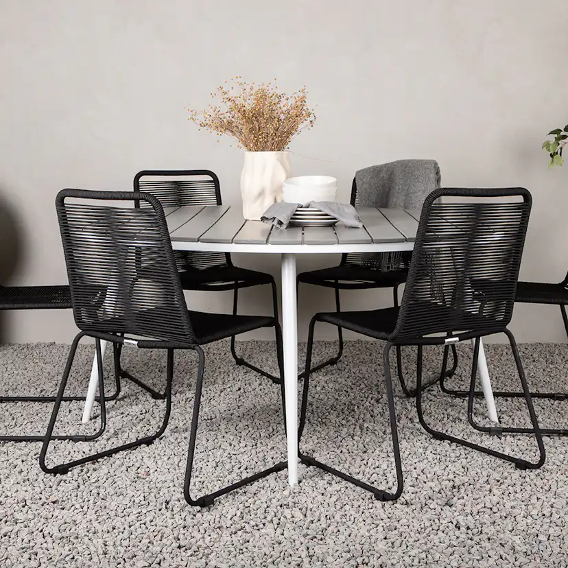 Matgrupp Utomhus Venture Home Break Ø150 cm med 6 Lindos Trädgårdsstolar