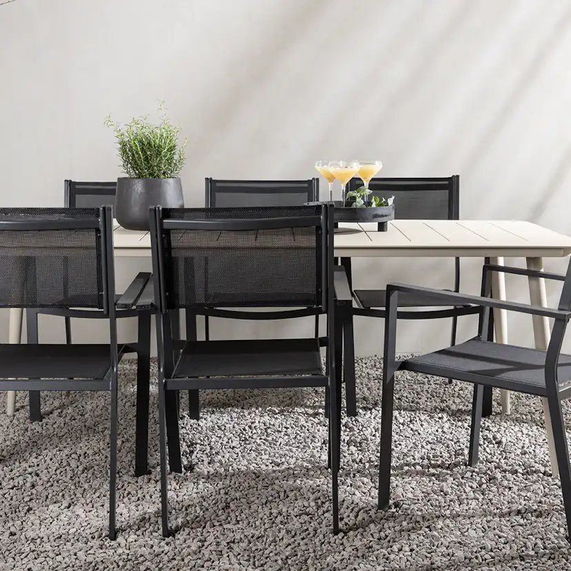 Matgrupp Venture Home Lina med 6 Copacabana Stolar