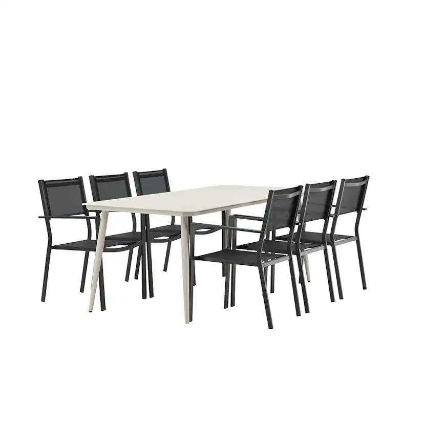 Matgrupp Venture Home Lina med 6 Copacabana Stolar