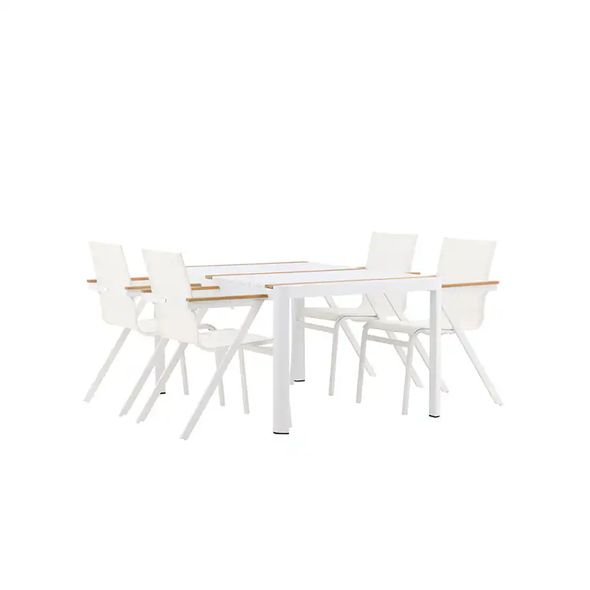 Matgrupp Utomhus Venture Home Togo med 4 Mexico Trädgårdsstolar