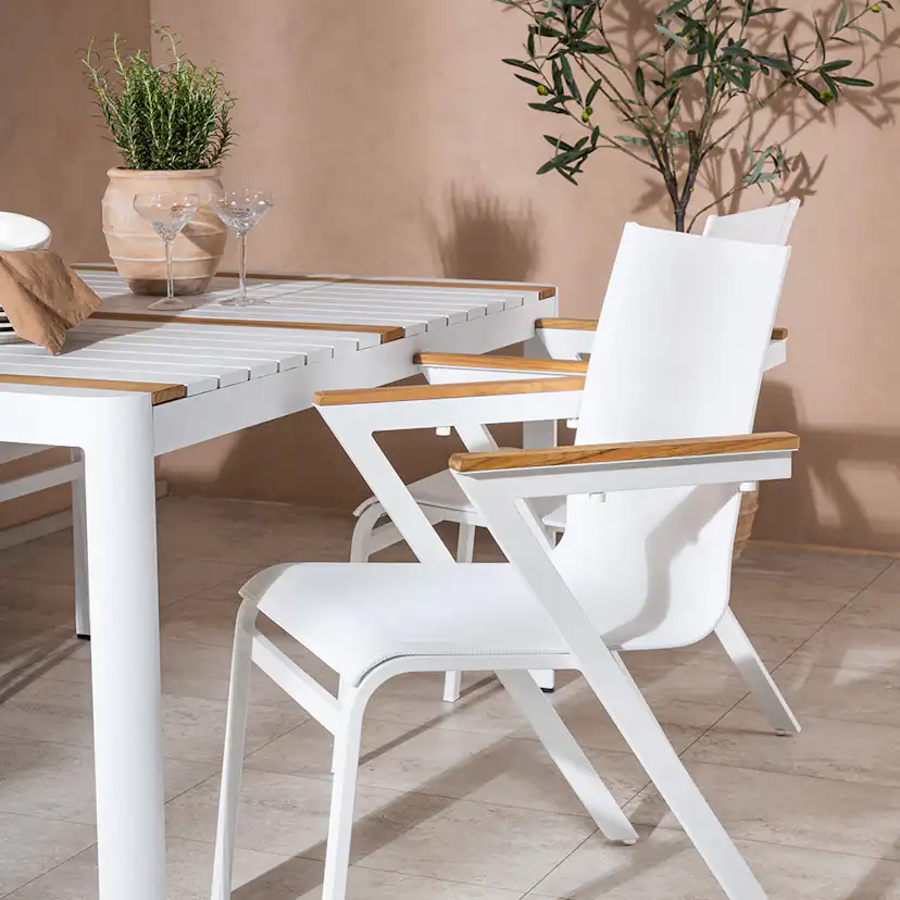 Matgrupp Utomhus Venture Home Togo med 4 Mexico Trädgårdsstolar