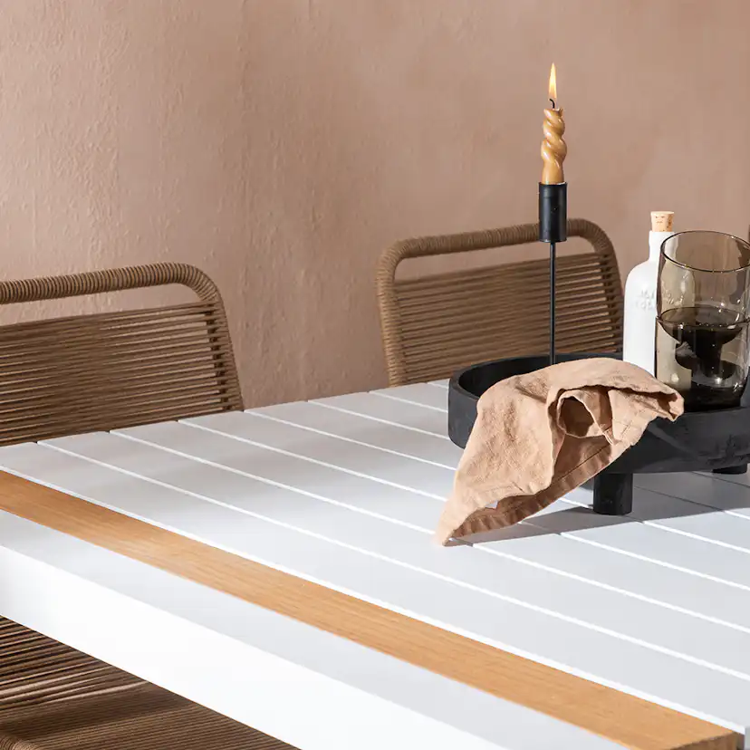 Matgrupp Utomhus Venture Home Togo 200x100 cm med 6 Lindos Trädgårdsstolar