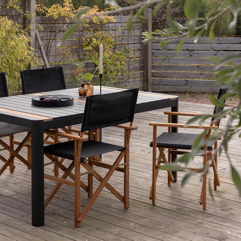 Matgrupp Utomhus Venture Home Togo 150x100 cm med 4 Marion Trädgårdsstolar