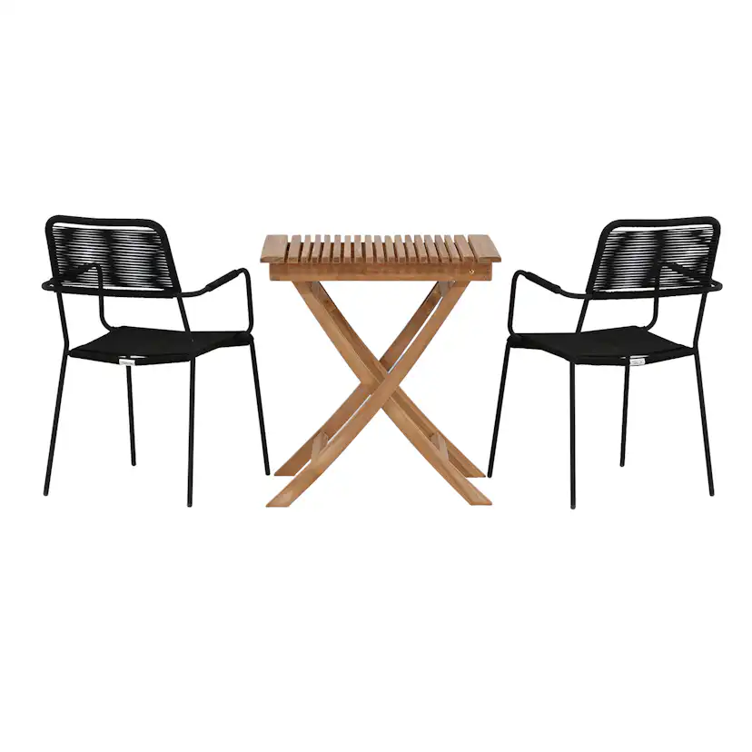 Cafégrupp Venture Home Ghana 70x70 med 2 Lindos Karmstolar