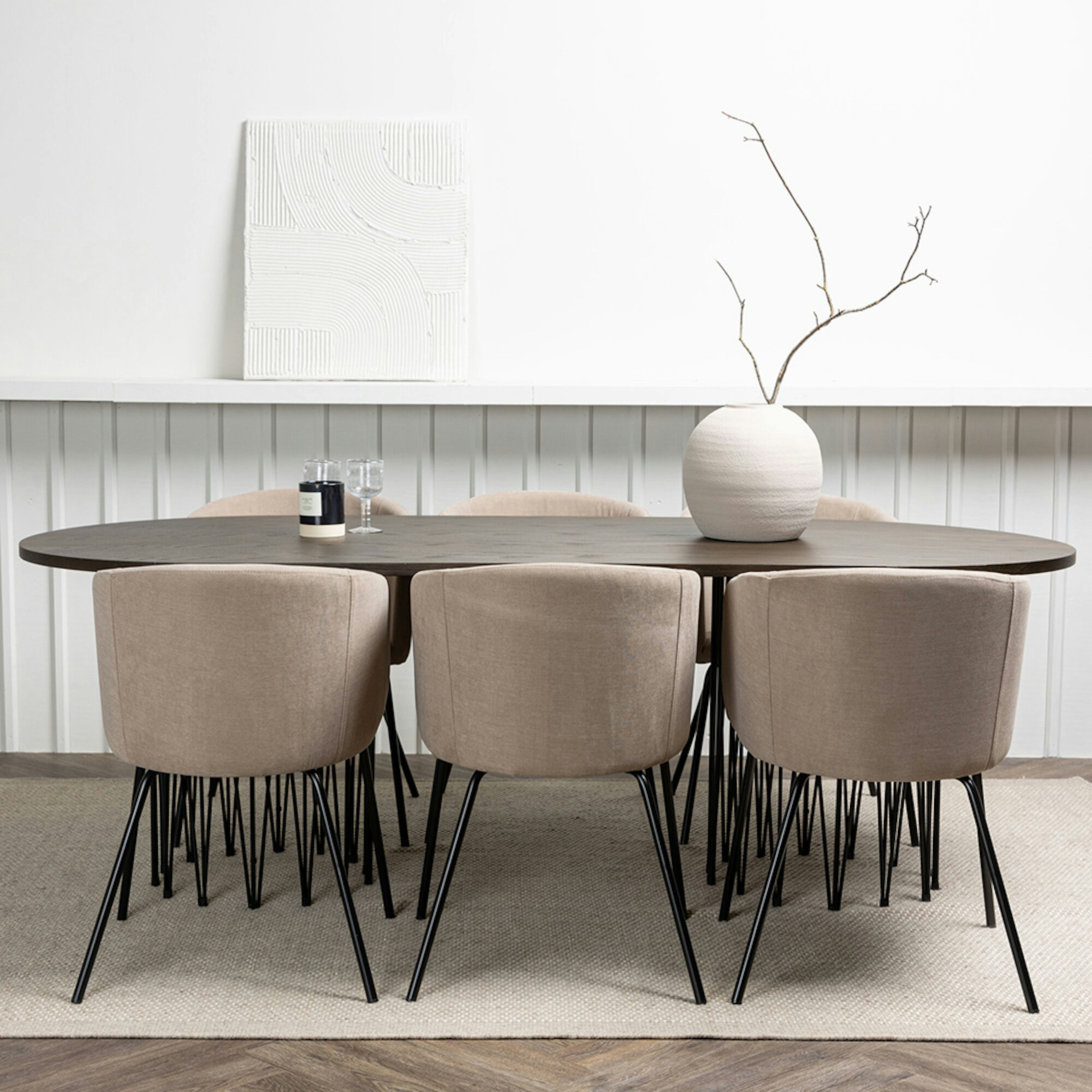 Matgrupp furniture/fashion Stone med 6 Berit Stolar