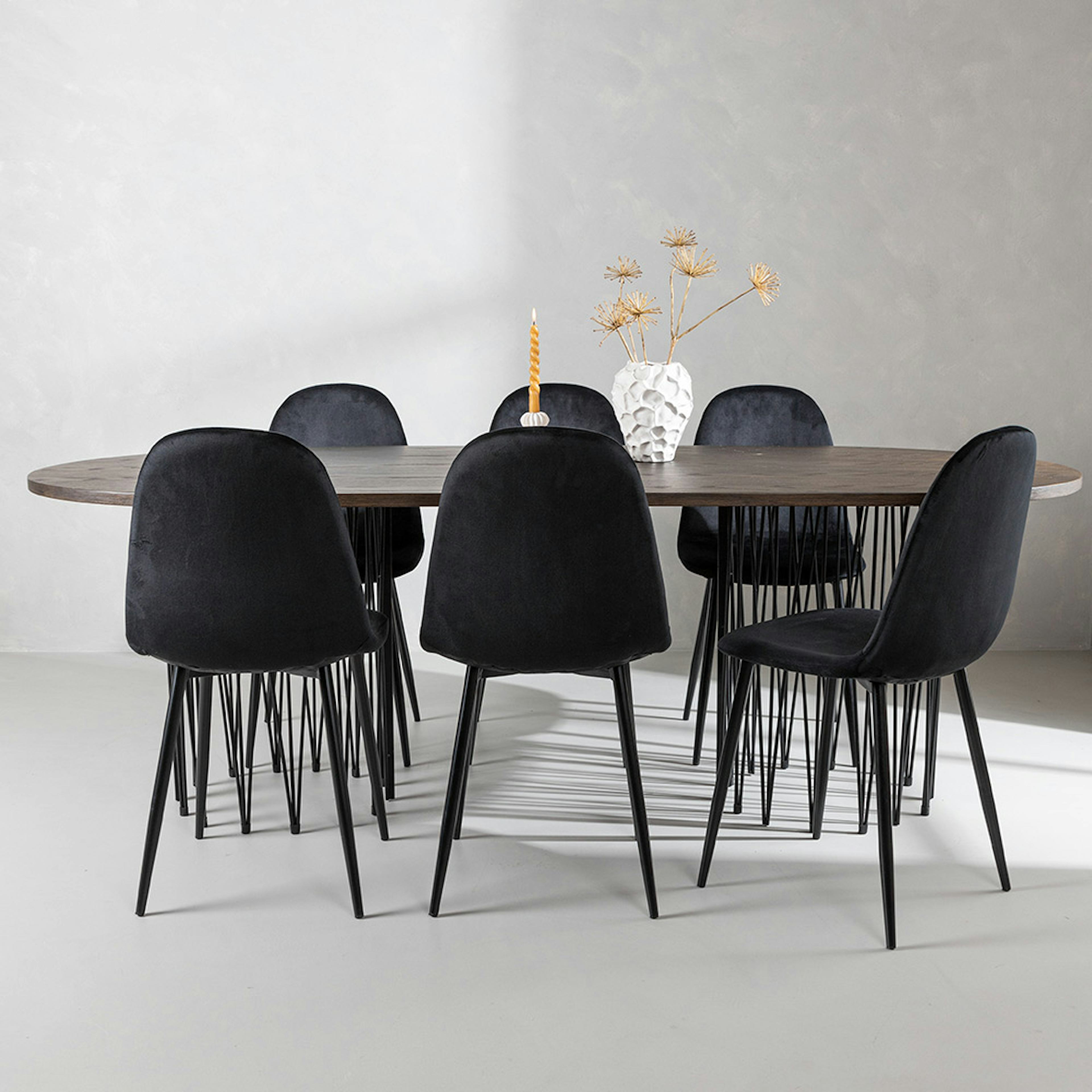 Matgrupp Venture Home Stone med 6 Polar Stolar Sammet