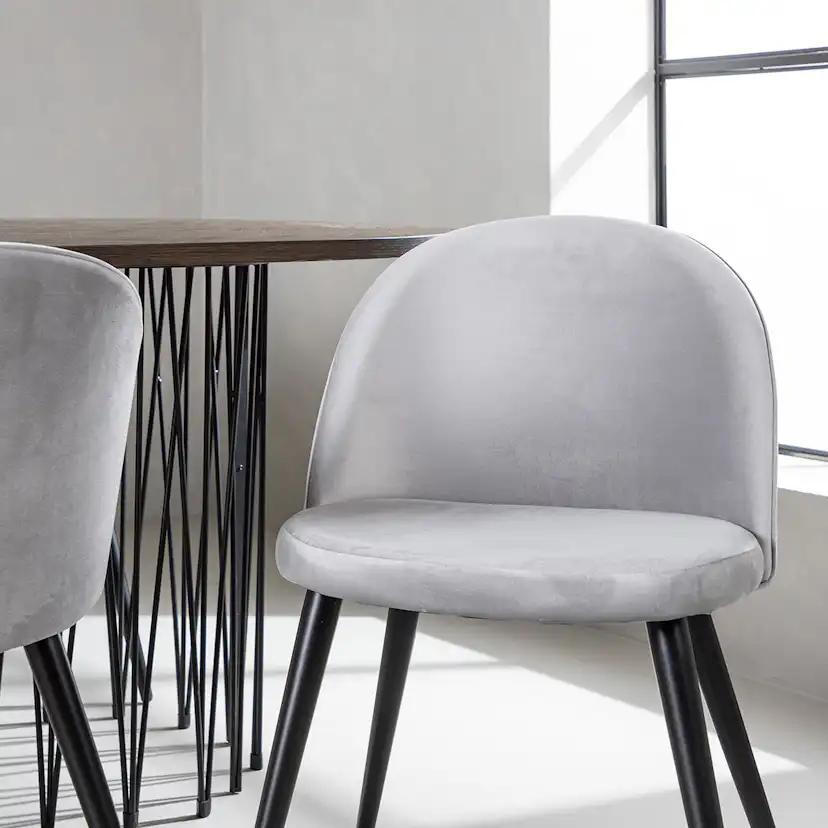 Matgrupp furniture/fashion Stone med 6 Velvet Stolar