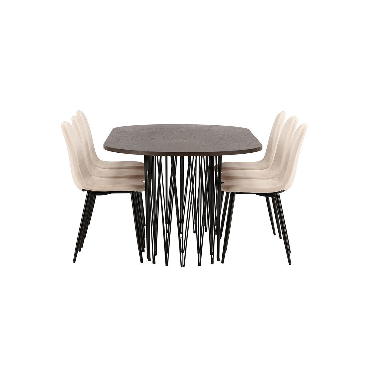 Matgrupp Venture Home Stone med 6 Polar Stolar Sammet