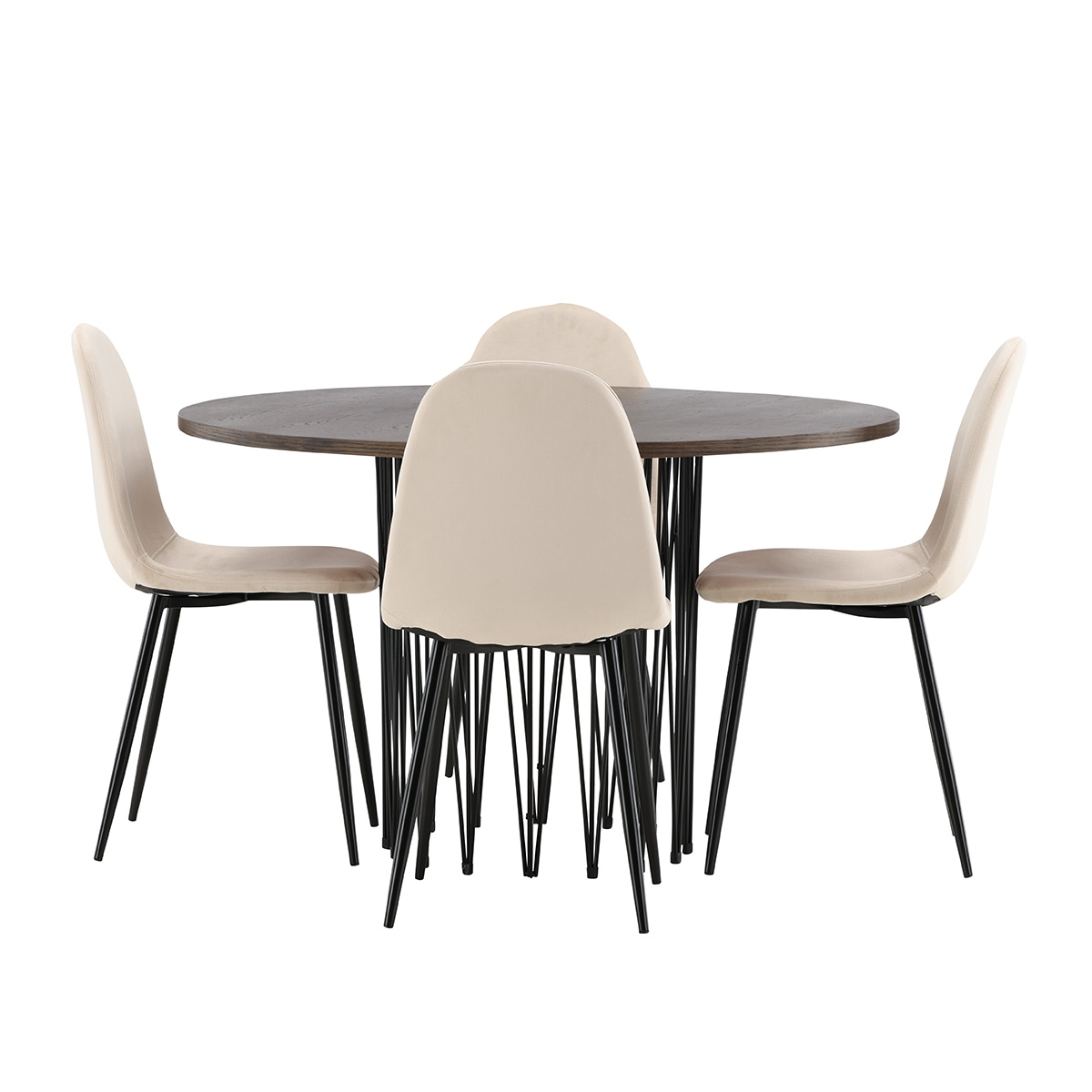 Matgrupp Venture Home Stone med 4 Polar Stolar Sammet