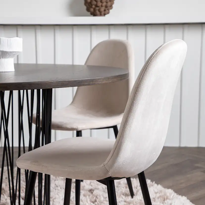 Matgrupp Venture Home Stone med 4 Polar Stolar Sammet