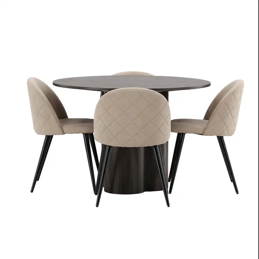 Matgrupp Venture Home Olivia med 4 Velvet Stitches Stolar