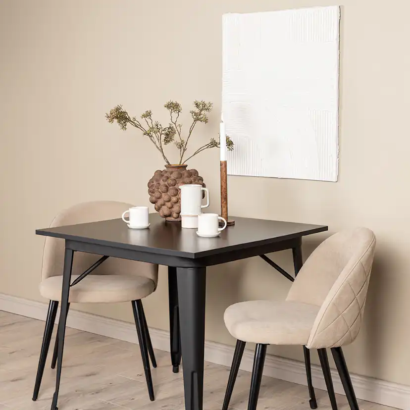 Matgrupp Venture Home Tempe med 2 Velvet Stitches Stolar