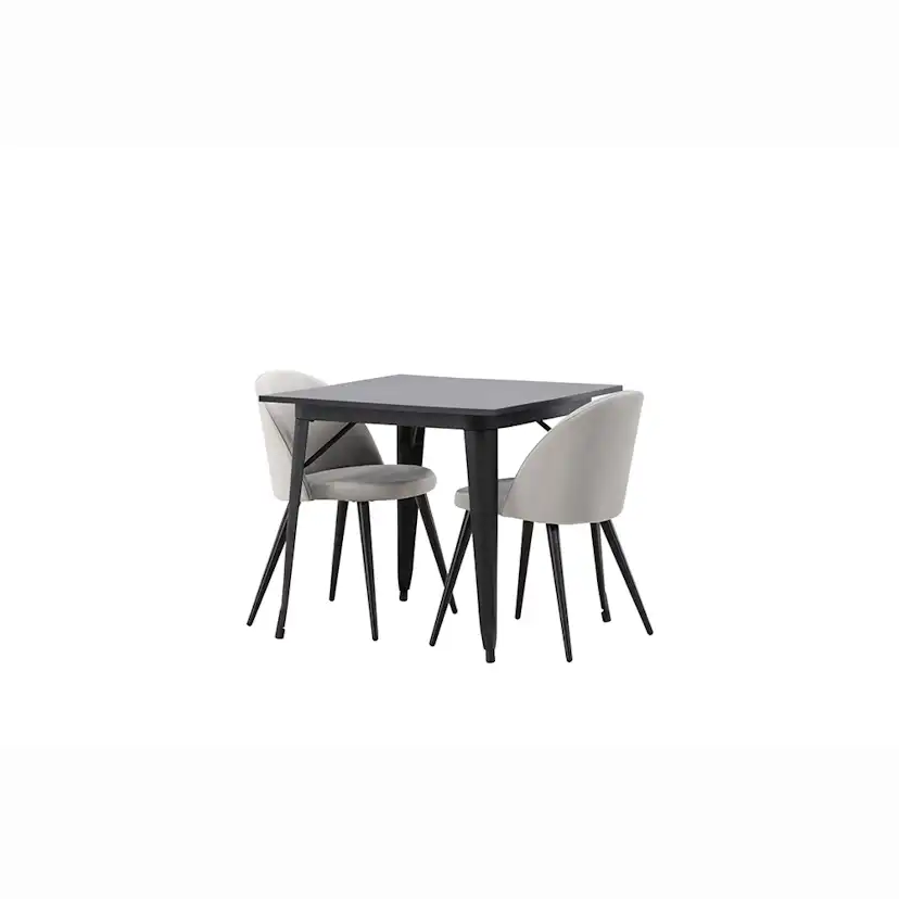 Matgrupp Venture Home Tempe med 2 Velvet Stolar