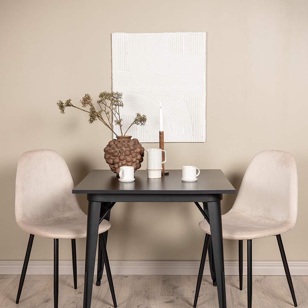 Matgrupp Venture Home Tempe med 2 Polar Stolar Sammet