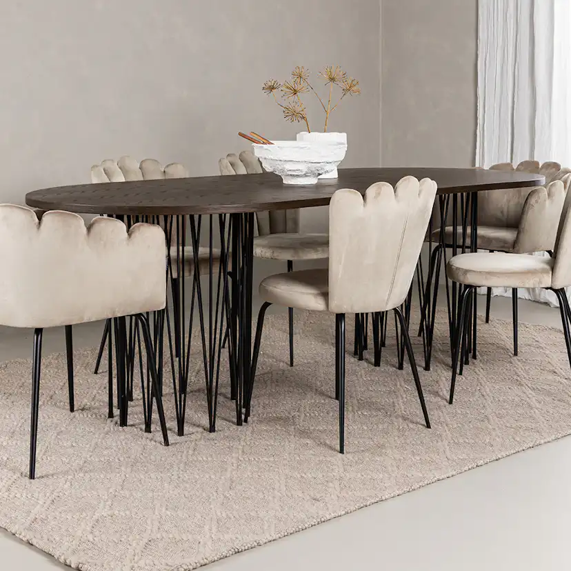 Matgrupp furniture/fashion Stone med 4 Limhamn Light Stolar och 2 Limhamn Stolar