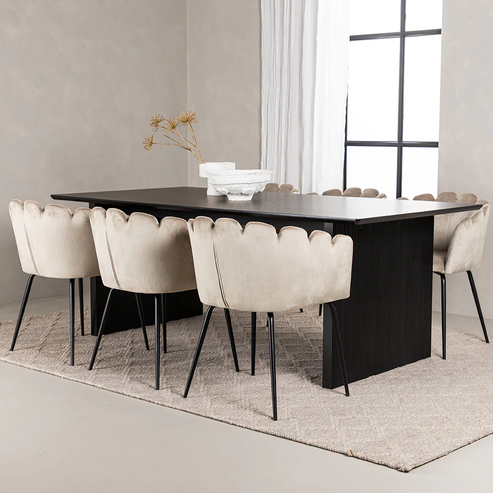 Matgrupp Venture Home Vail med 6 Limhamn Stolar