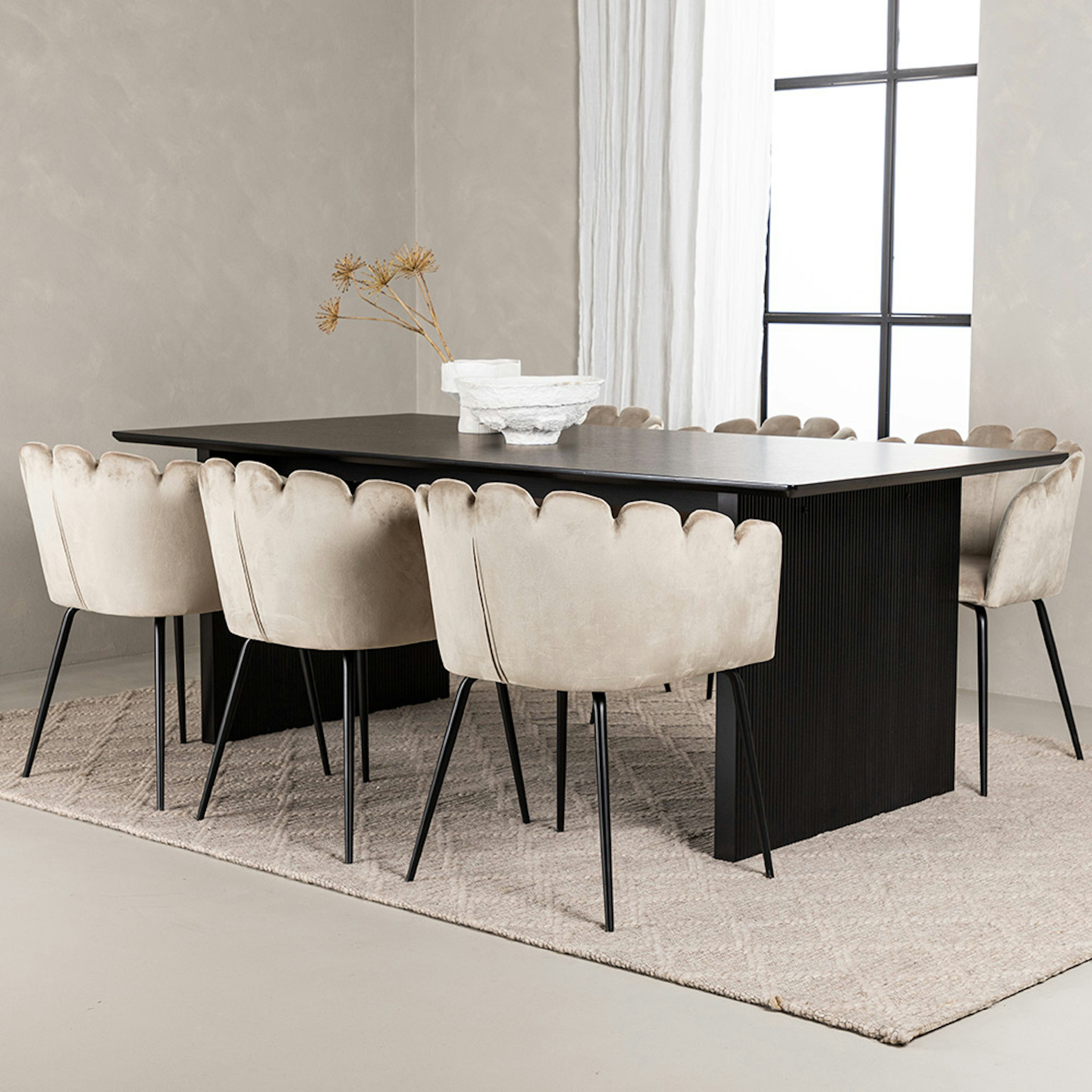 Matgrupp Venture Home Vail med 6 Limhamn Stolar