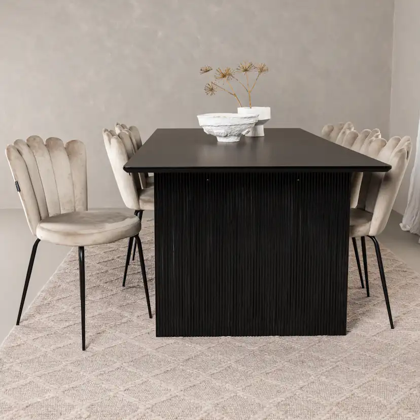 Matgrupp Venture Home Vail med 6 Limhamn Light Stolar