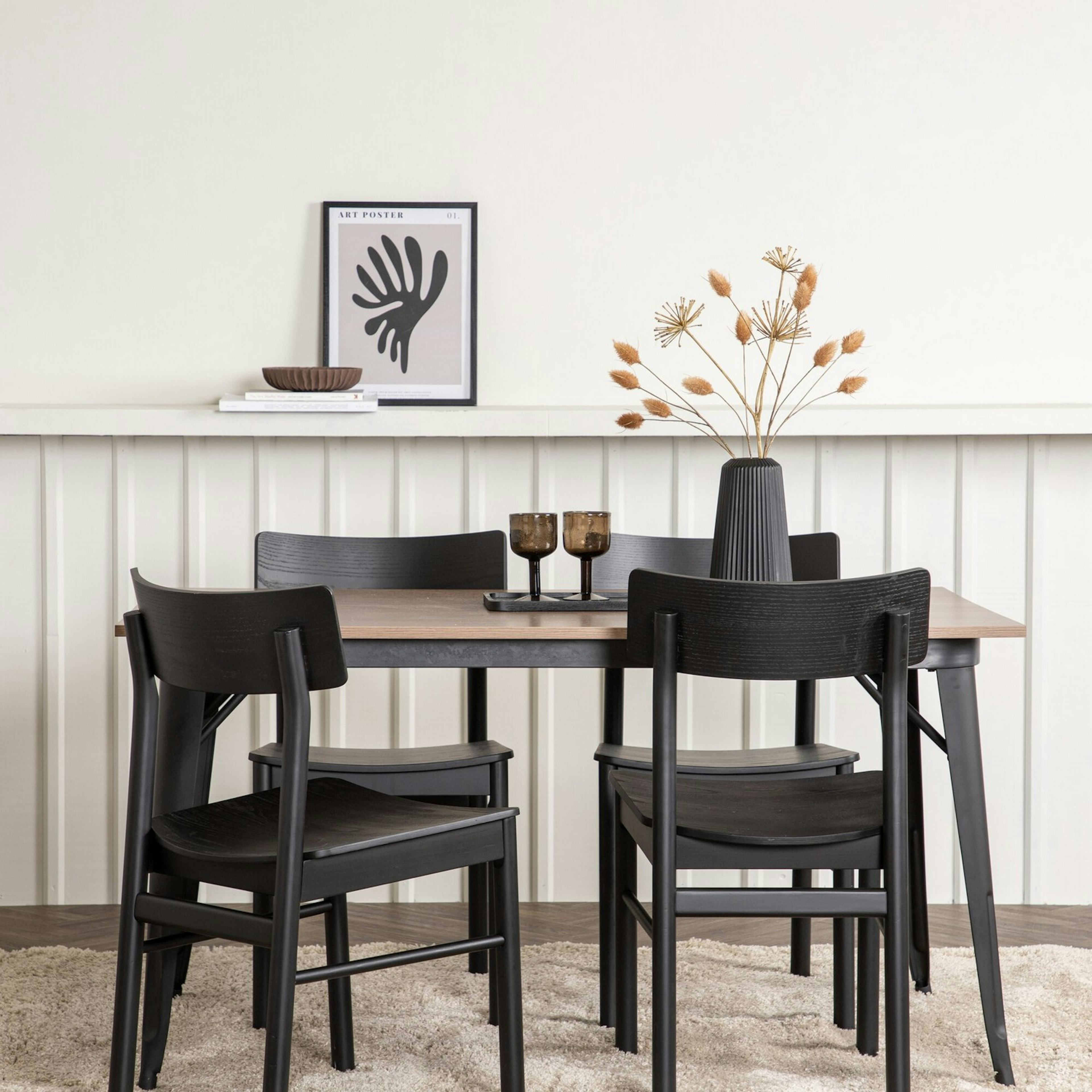 Matgrupp Venture Home Tempe med 4 Montros Stolar