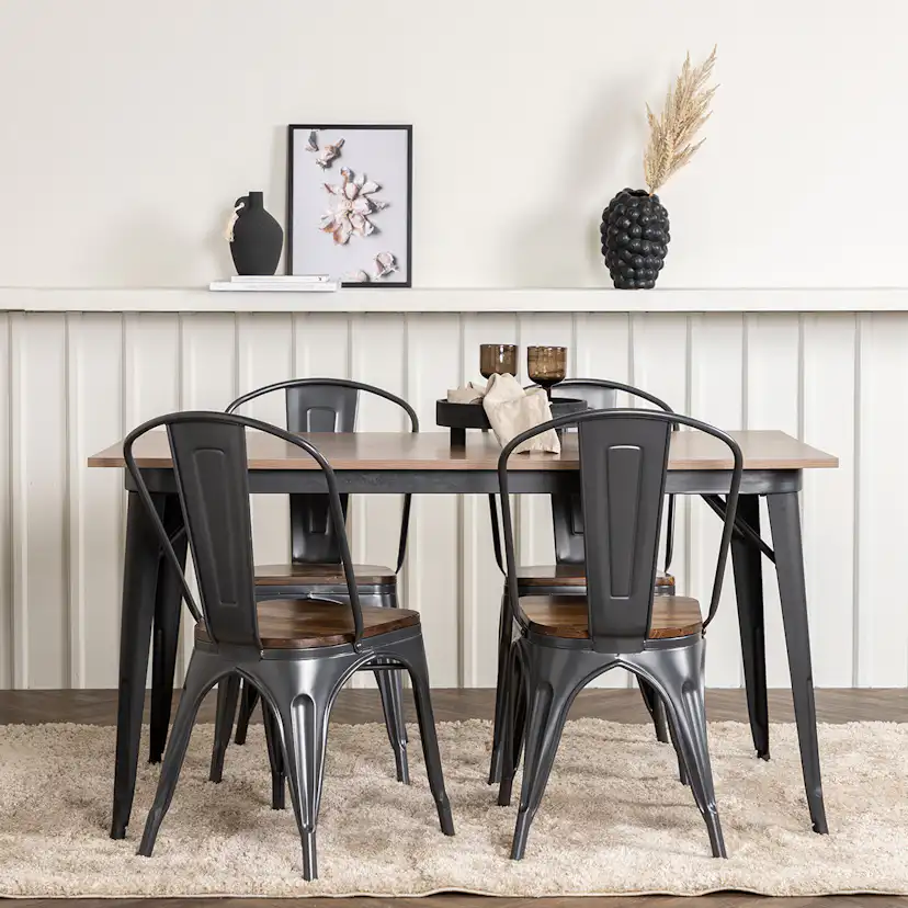 Matgrupp Venture Home Tempe med 4 Tempe Stolar