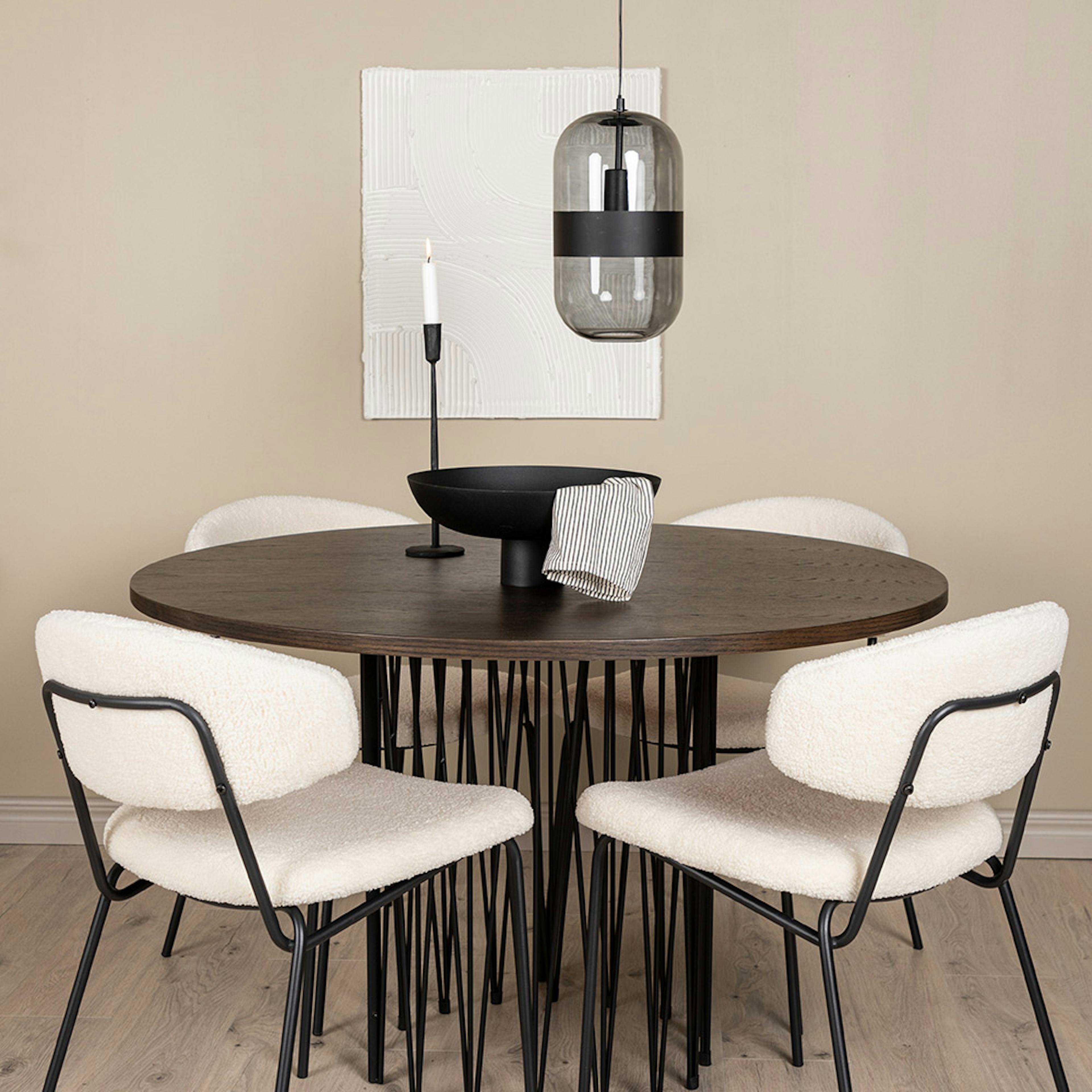 Matgrupp furniture/fashion Stone med 4 Chico Stolar Runt